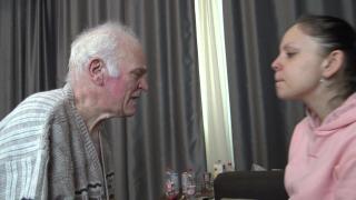 The Slapping Grandpa! Spanking of the Sadistic Home Help! 7