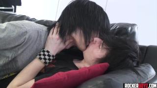 Horny Emo Twinks Strip down and Fuck on Sofa 2