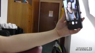 Talia Amanda Huge Tits Babe make Selfie by her Mobile Phone 1