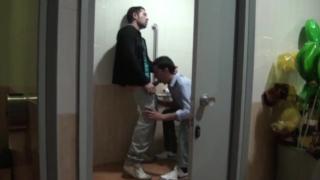 Yougn Striaft Arab Fucked by Top Latino in Public Toilets