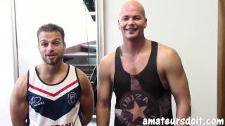 Big Frame Muscle Australian Daddy Fucks his Gym Buddy Bubble Butt with his Monster Big Dick 2