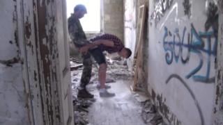 ILLAN Sexy French Twink Femiante by the Big Dick of Striaght Military in Uniform 12