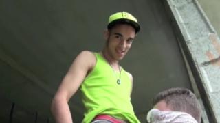 The French Tink SAM Fucked Outdoor by 2 Straight Boys in Cruisintg Place 3