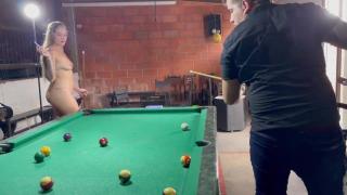 Cuckold Husband Bets on his Beautiful Girl in a Pool Game 7