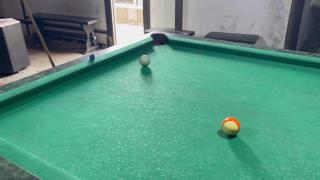 X18 Cuckold Husband Bets on his Beautiful Girl in a Pool Game British - 1