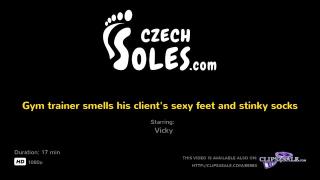 Gym Trainer Smells his Client's Sexy Feet and Stinky Socks (gym Feet, Foot Worship, Stinky Feet) 1