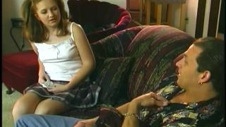 Pigtail Cute Babysitter Gets her Teen Pussy Fucked on Couch 1