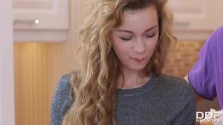 Guy Picks up Gorgeous Long-haired Russian Teen Sonya Sweet and Fucks her Shaved Twat in the Kitchen 2