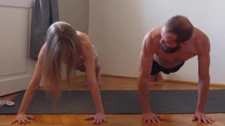 Workout Yoga Exercise together for the first Time 12