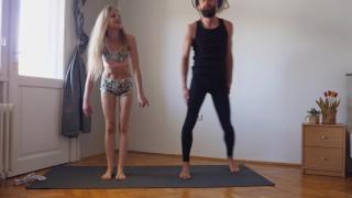 Workout Yoga Exercise together for the first Time 8