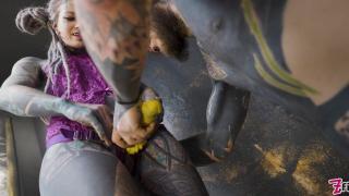 ALT Dominatrix PEGGING Tattooed Worker - ANAL Fuck, Dripping Dick, Cumshot, Female Domination 5