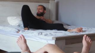 Guy Jerks off in Front of me and that Brings my Shaved Tight Pussy to Real Orgasm 7