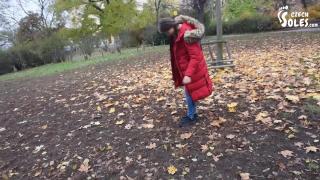 Dirty Feet in Park get Cleaned by a Stranger, POV (long Toes, Foot Worship POV, Public Feet, Soles) 2