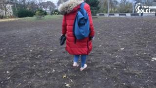 Dirty Feet in Park get Cleaned by a Stranger, POV (long Toes, Foot Worship POV, Public Feet, Soles) 3