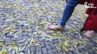 Dirty Feet in Park get Cleaned by a Stranger, POV (long Toes, Foot Worship POV, Public Feet, Soles) 6