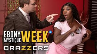 Brazzers - Ebony Mystique gives Sexual Tips to Horny Couple Alexis Tae & Jordi to get a better Tip 1