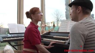 Nerdy Teen's Piano Lesson Turns to Hard Pussy Pounding 3