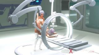 Hot Sex in Sci-fi Med Bay. 3d Sexy Dickgirl Android Fucks Hard a Young Hottie 4