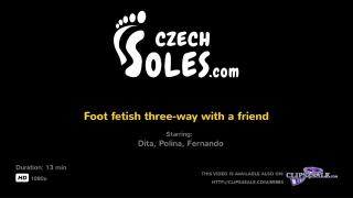 Foot Fetish Three-way with a Friend (foot Worship, Double Foot Smelling, Big Feet, under Feet, Toes) 1