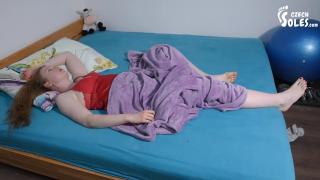 Restless Bare Feet during a Crazy Dream (BIG Feet, Colorful Soles, Barefoot Teasing, Foot Voyeur) 7
