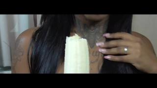 Ebony Teen Banana Eating! - Pornhub.com 8