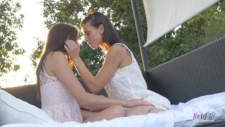 These two Lesbians are actually Making Passionate Love in the Outdoors in this Angelic Scene - Pornhub.com 5
