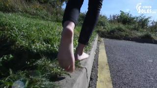 Barefoot Walking and Dirty Feet on Rails (long Toes, Bare Feet, Foot Tease, Sexy Feet, Public Feet) - Pornhub.com 4