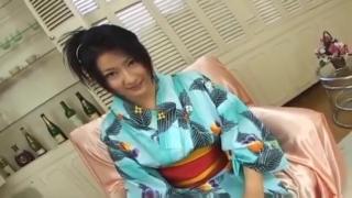 Ethnic  Megumi Haruka gets vibrator under kimono Dominatrix - 1