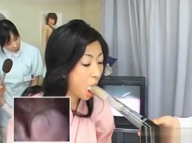 Deepthroat Japanese AV Model petite Asian babe Cums