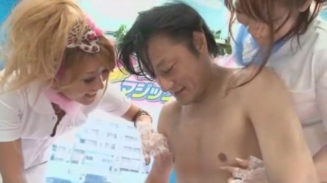Amazing Japanese slut Nao Mizuki, Kanon Ozora in Exotic Stockings/Pansuto, Threesomes JAV clip - 1